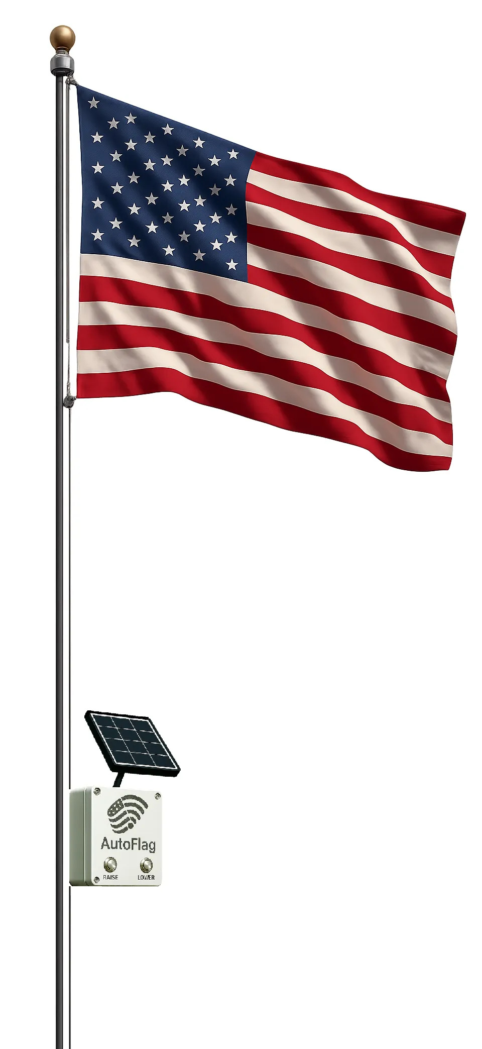 AutoFlag Device on Flagpole
